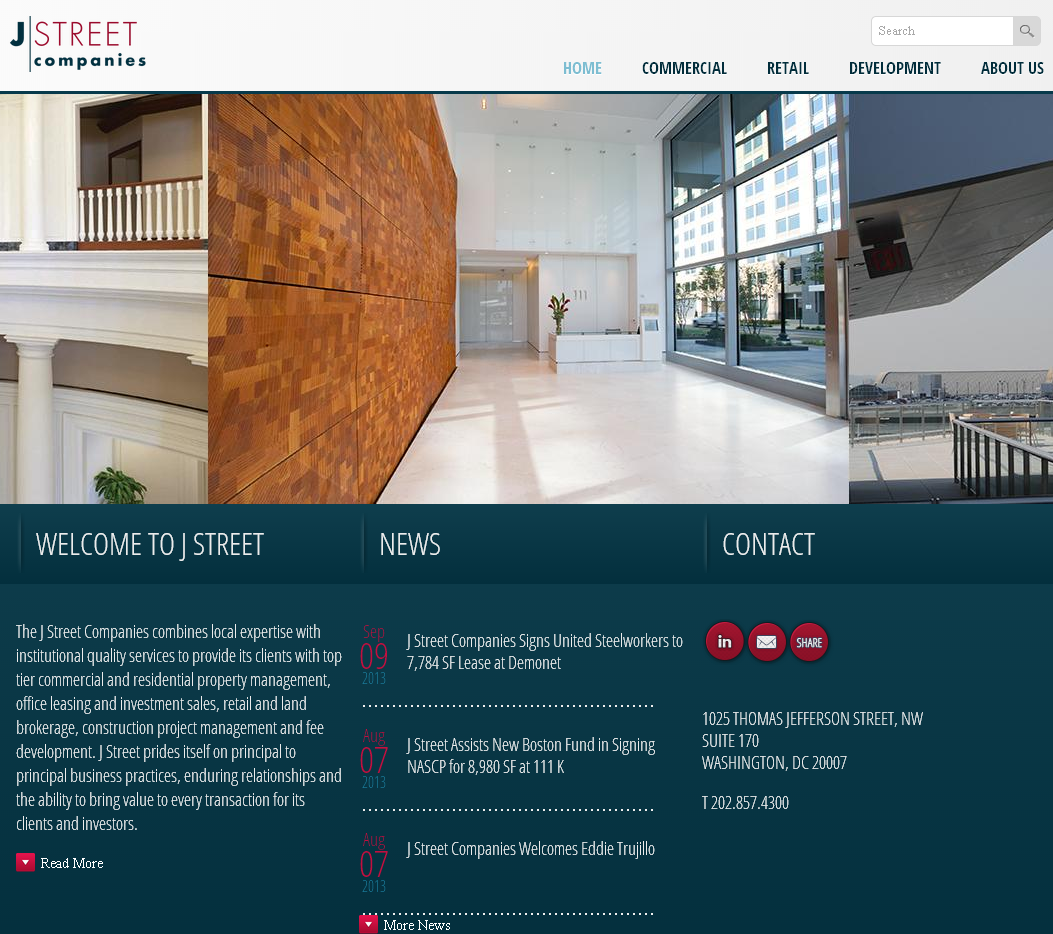Real estate services website featuring responsive design & full CMS with dynamic content tools.