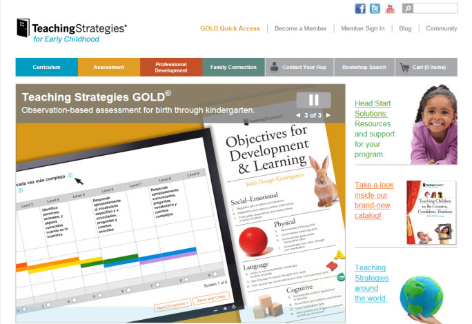 Teaching Strategies website for marketing, accounting, e-commerce and other operations