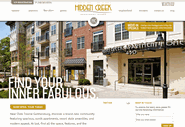 Hidden Creek Apartments website with photo gallery and floorplan integration with VaultWare